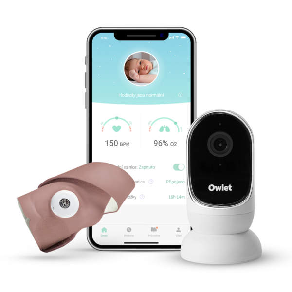 Owlet Monitor Duo - Owlet Smart Sock 3 (Dusty Rose) & Owlet Cam 2 (White)