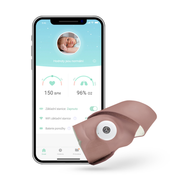 Owlet Smart Sock 3 - Smart Sock 0-18 months (Dusty Rose)